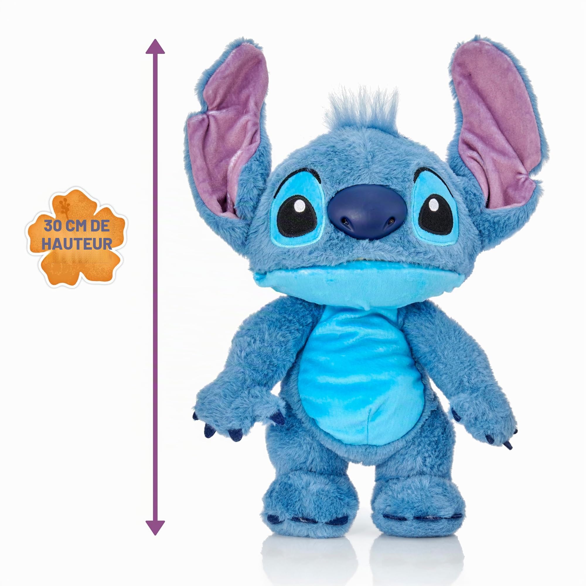 WOW! Stuff Disney Chatty Stitch Deluxe Puppetronic, poupée animatronique Interactive avec Plus de 50 Sons, Parle et Bouge, Taille Environ 30 cm, pour Enfants et Adultes