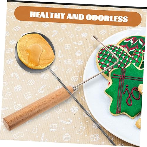 Miniatura 2 de Anneome Cuchara para pastel de camarones, roseta escandinava de hierro, molde para galletas, embudo, máquina para pasteles, cuchara de metal para