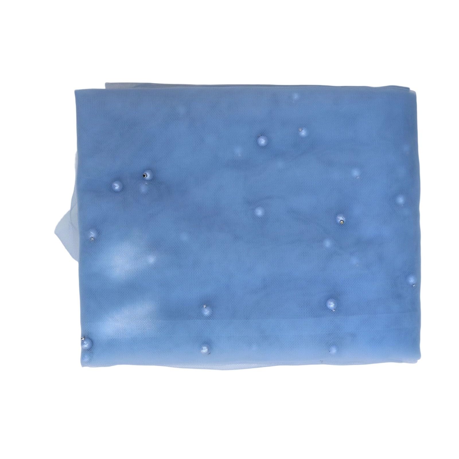 Buxuaaaa Stylish Pearls Decorated Net Table Cover Sheer Tulle Table Runner Dessert Tablecloth for Wedding Reception and Hotel Use Gauze Dessert Tablecloth