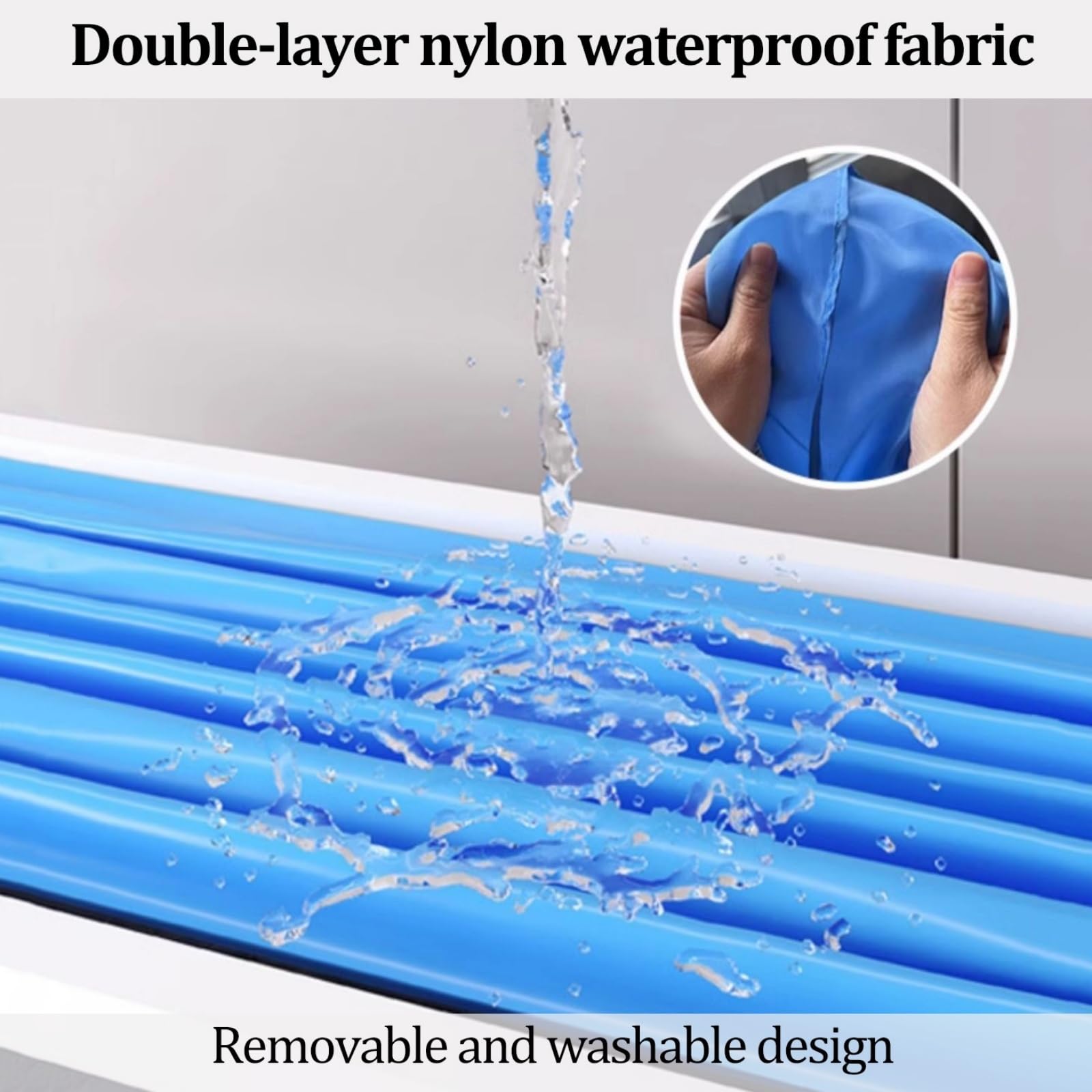 Divisorio mobile per ambienti medici con ruote | Struttura in ferro e tessuto di nylon, pannello divisorio temporaneo autoportante per ospedali cliniche(Blue,4-panel)