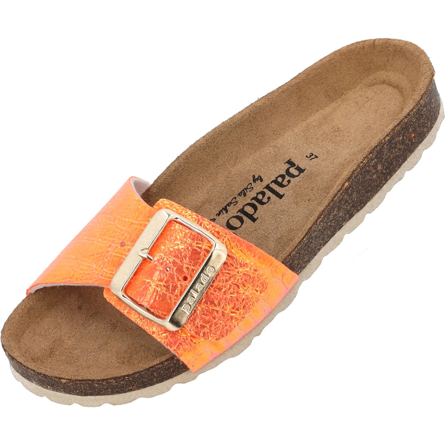 Palado Pantoletten Damen Malta EGS Disco by Sila Sahin - elegante Sandalen Made in Spain - Hausschuhe mit Kork-Fußbett - bequeme Sommerschuhe