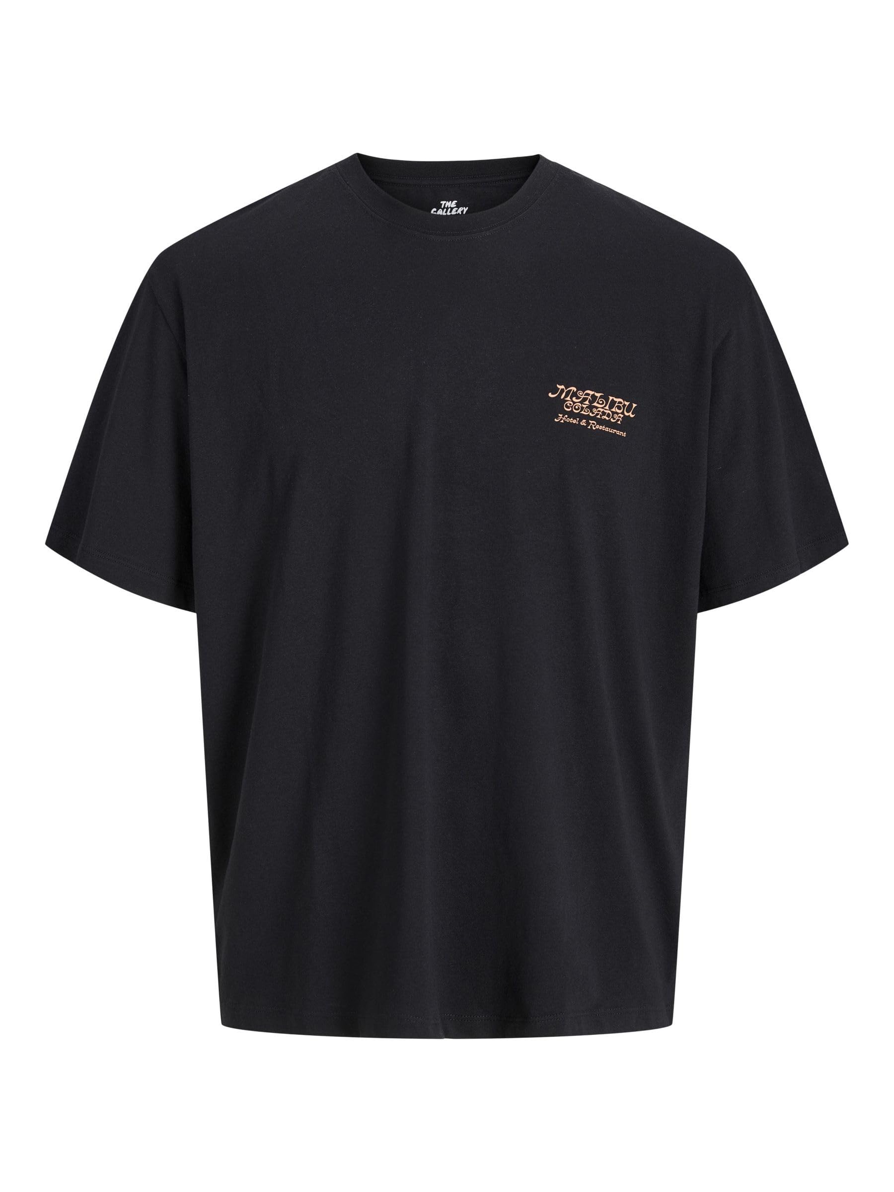 Jack & Jones Jorbotaniq Tee SS Crew Neck Tg, Black, XS