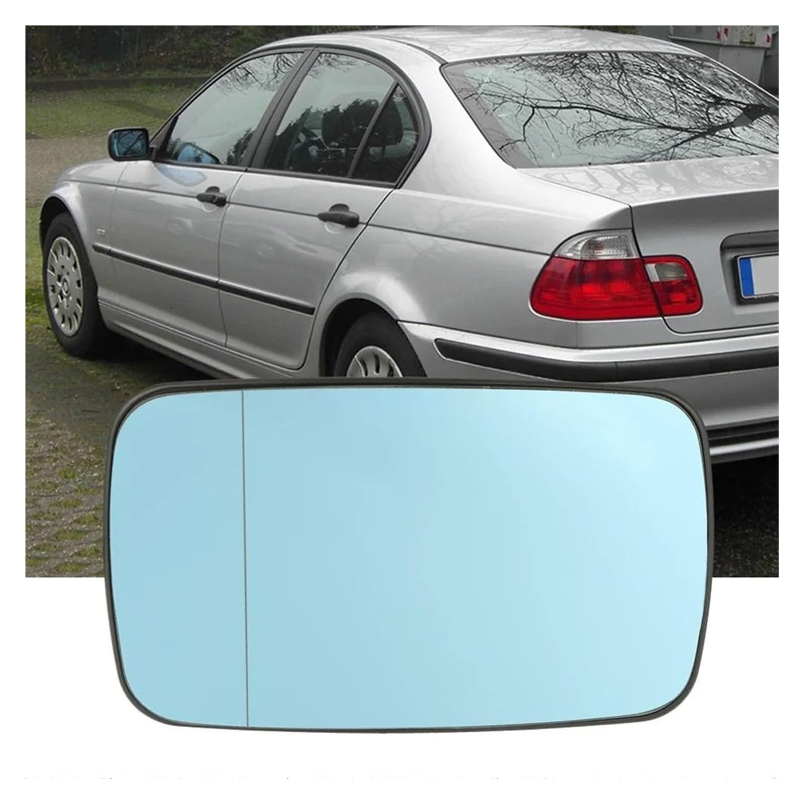 Pejo Retrovisor De Cristal Azul Con Base Calefactable Para Coche, A
