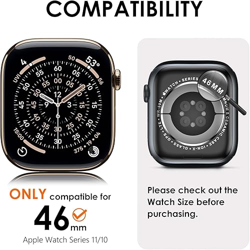 Miniatura 41 de KADES - Funda protectora brillante compatible con Apple Watch Series SE, SE 2022, 6, 5 y 4 de 44 mm, con protector de pantalla incorporado