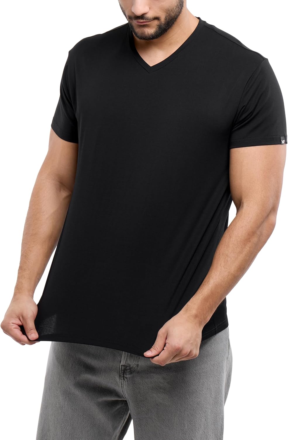 X RAY Men's V-Neck T-Shirts, Soft Cotton Short Sleeve Casual Slim Fit V Neck T Shirts for Men - Image 5