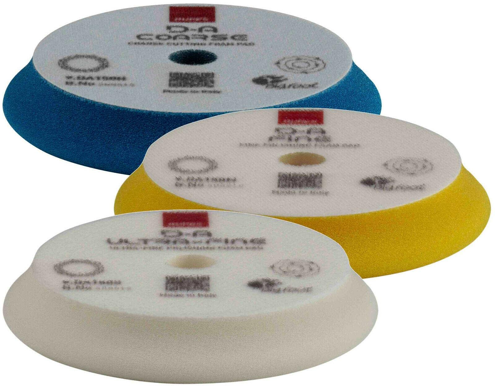 RUPES 6 x DA 130 x 150 mm Bigfoot Compound Foam Pad polerski 2 z każdej grubej cienkiej UltraFine 9.DA150 zestaw pianki