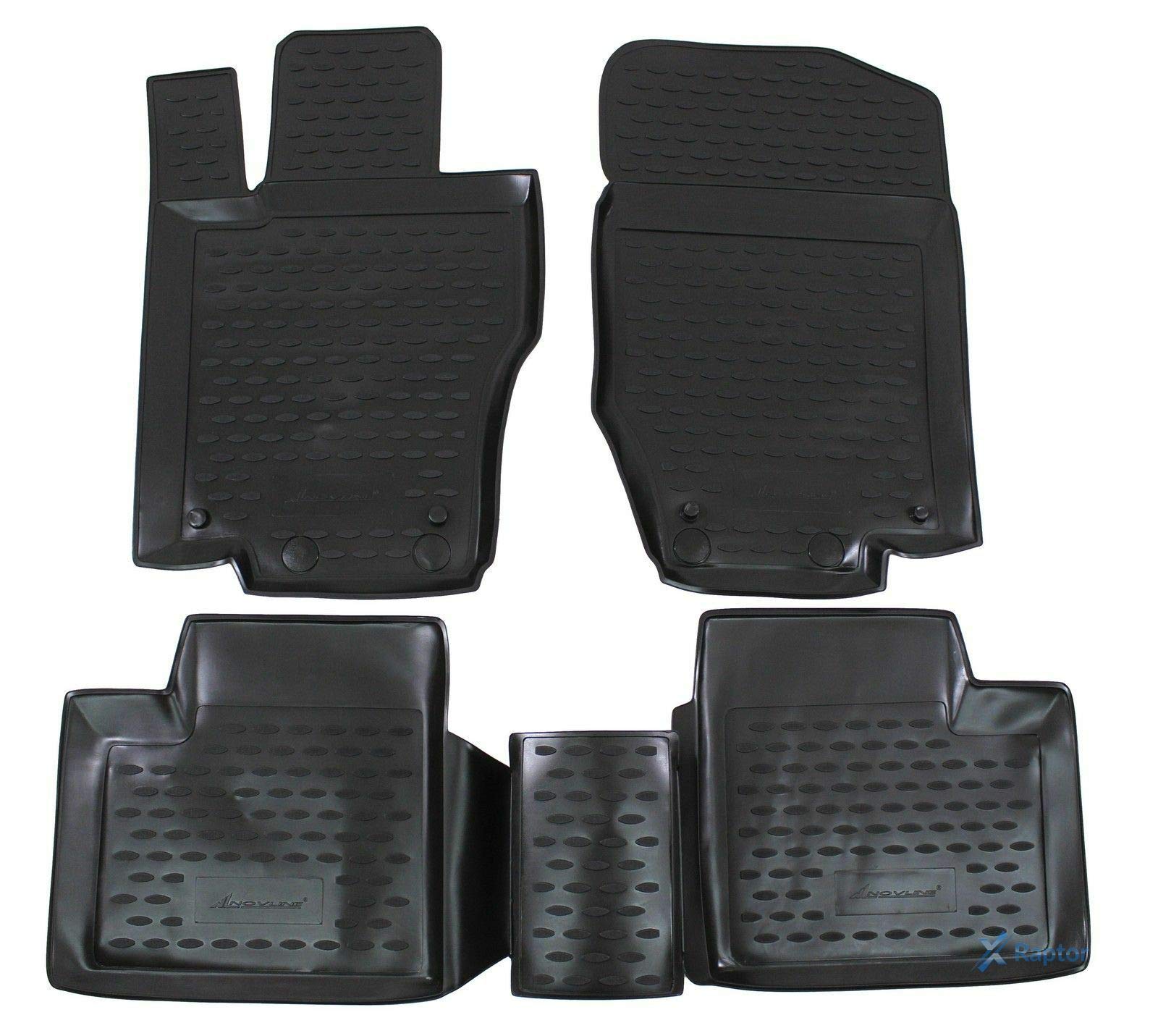 J&J AUTOMOTIVE 3D Gummimatten und Kofferraumwanne Set passend für Mercedes M Klasse W164 2006-2012, TPE Fußmatten Allwetter Passform rutschfest Geruchsneutral Schwarz