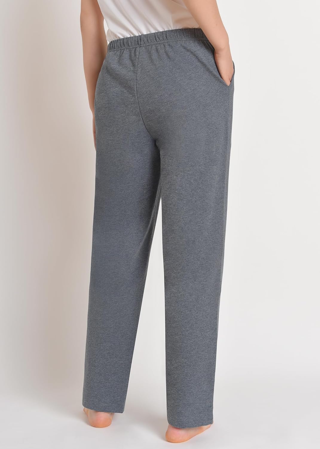 Weintee Women's Petite Cotton Pants with Pockets - Image 3