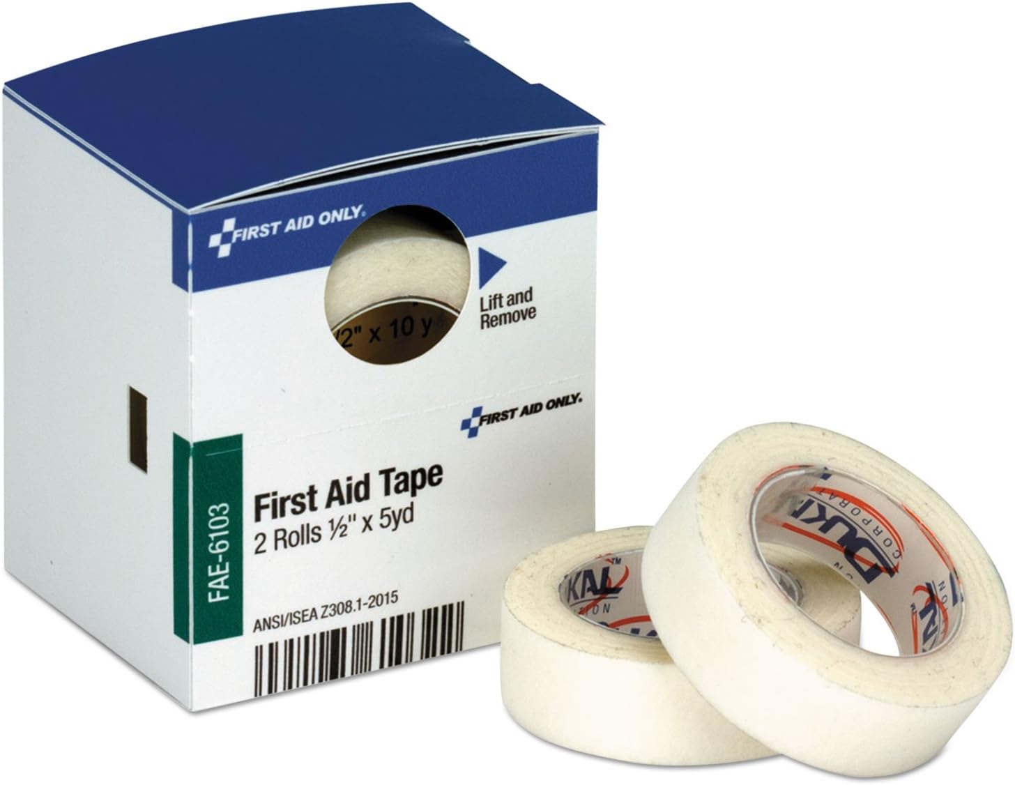 First Aid Only FAE-6103 SmartCompliance Refill Medical Tape for Gauze Pads, 1/2โ by 5 Yd (2 Per Box)