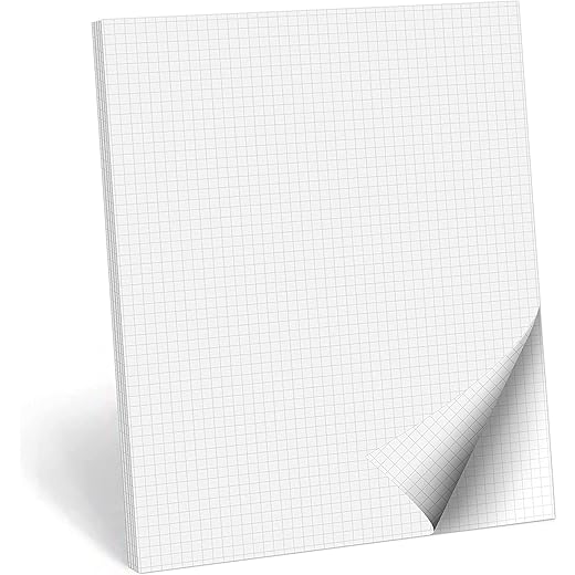 INNAXA A4 Graph Paper Pad Pack of 2 50 Sheets