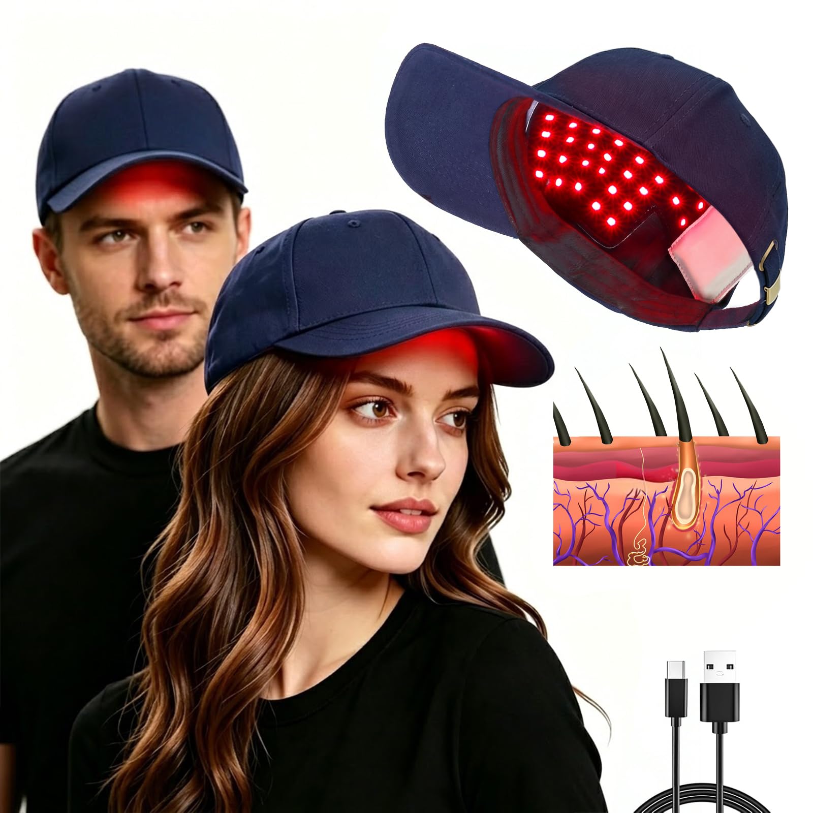 Photo 1 of YARO TRADING Red Light Therapy Hair Cap, Blue