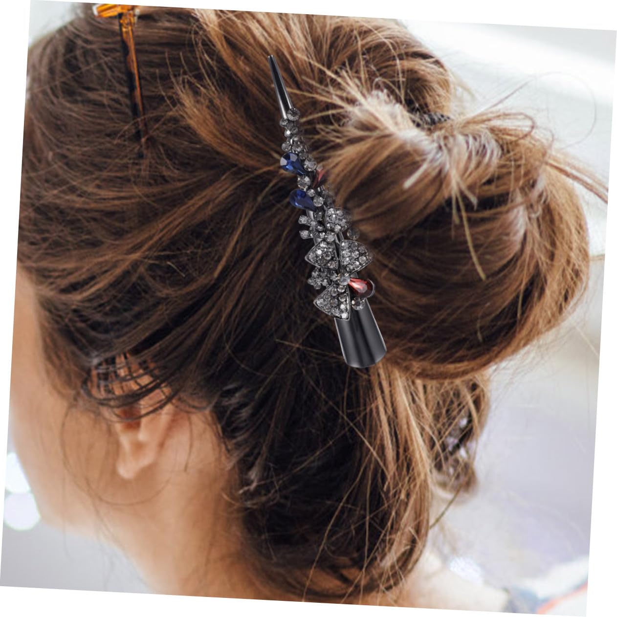 VICASKY 8 Pezzi Fermagli in Metallo con Brillanti Clip Alligatore per Accessori Moda Eleganti e Decorativi per Acconciature Raffinate