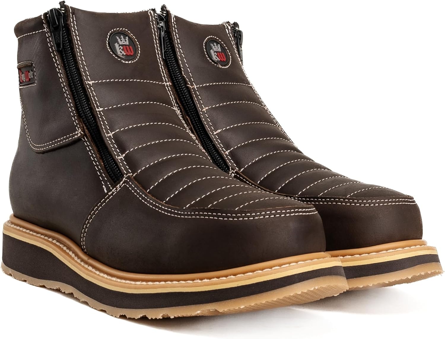 King Welt Ultra Flex 6" 339 Zipper Double Density Lightweight Men Work Boots
