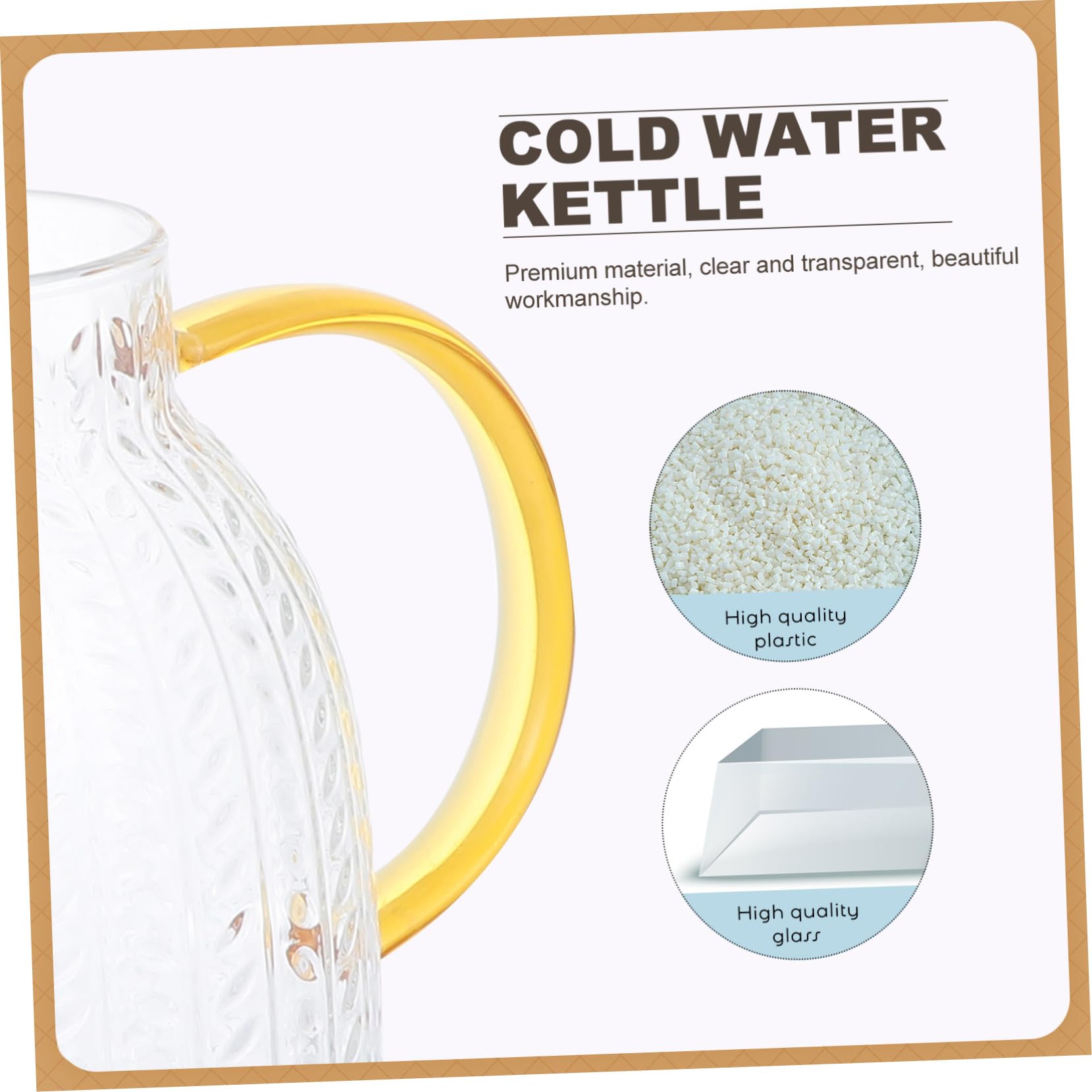 Jarra de Agua de Vidrio 1800ml, Gran Capacidad, Diseño Cuidado | Cierre Hermético Antifugas, Resistencia al Desgaste, Acabado Elegante, Uso Diario en Mesa y Nevera