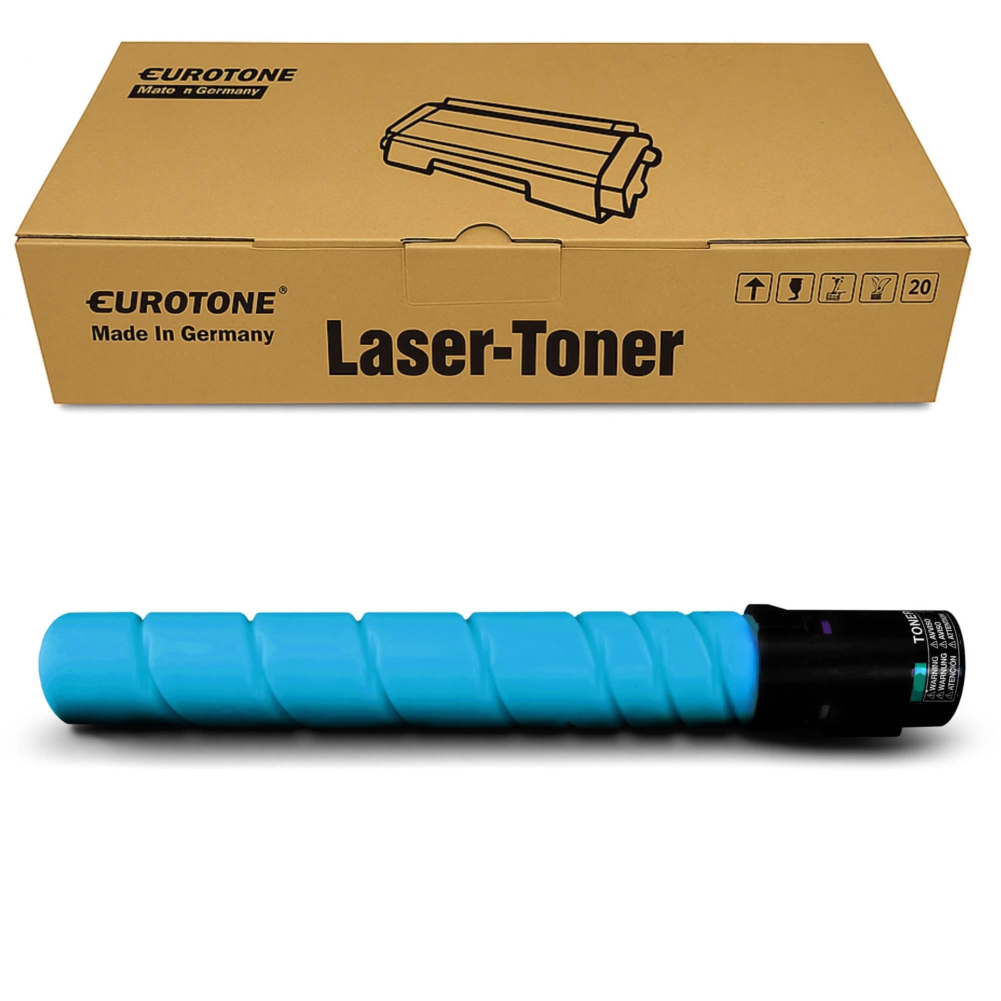 Eurotone Toner kompatybilny z Konica Minolta Bizhub C224 C284 C364 zastępuje TN-321C TN321C cyjan o 25% większa wydajność