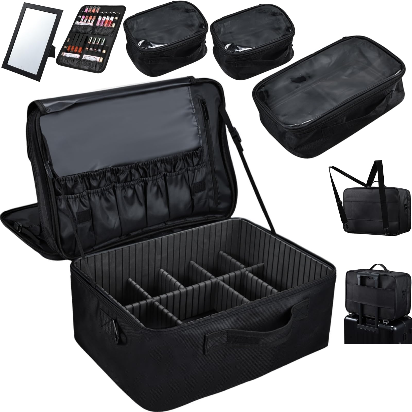 Extra Large Professional Makeup Case and Cosmetic Organizer