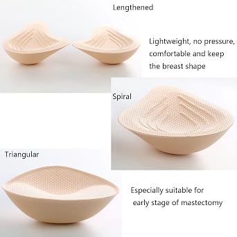Cotton Mastectomy Breast Prosthesis Breast Forms Bra Insert Pads Light-weight Ventilation Sponge Boobs