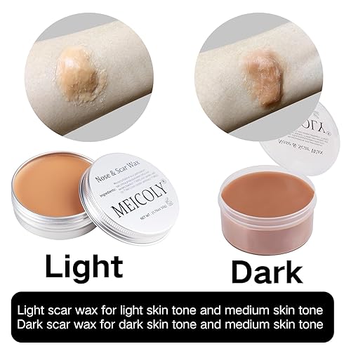 Miniatura 5 de MEICOLY SFX - Kit de cera para cicatrices (1.67 onzas), sangre falsa con efectos especiales, coagulada de sarna, gel de sangre coagulada (1.06