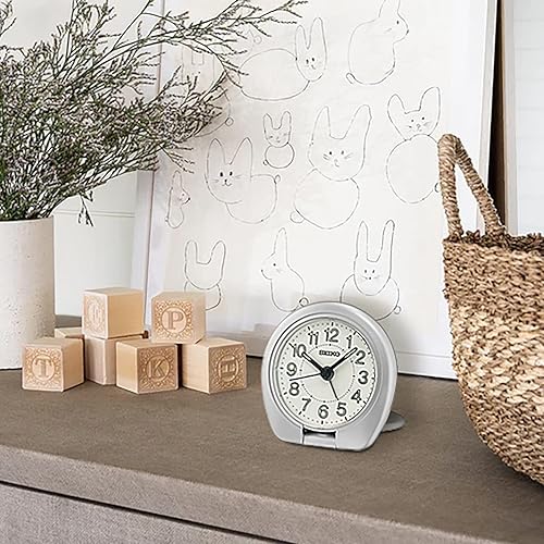Miniatura 5 de Seiko Sakai Travel Dormitorio Reloj despertador, plateado metálico