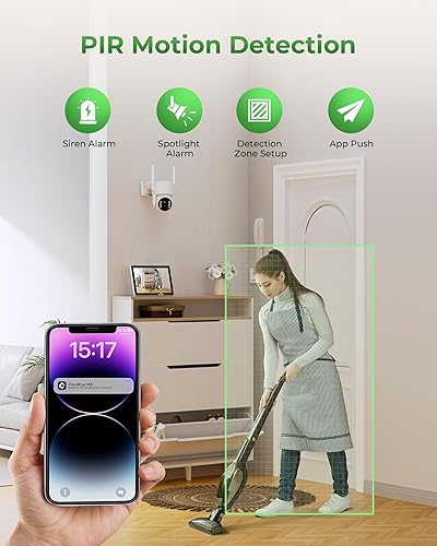 Miniatura 5 de CAMCAMP Solar Security Cameras Wireless Outdoor with 10" Monitor, 10CH NVR 2K Solar Home Security Camera System with 360 Color Night Vision,2-Way