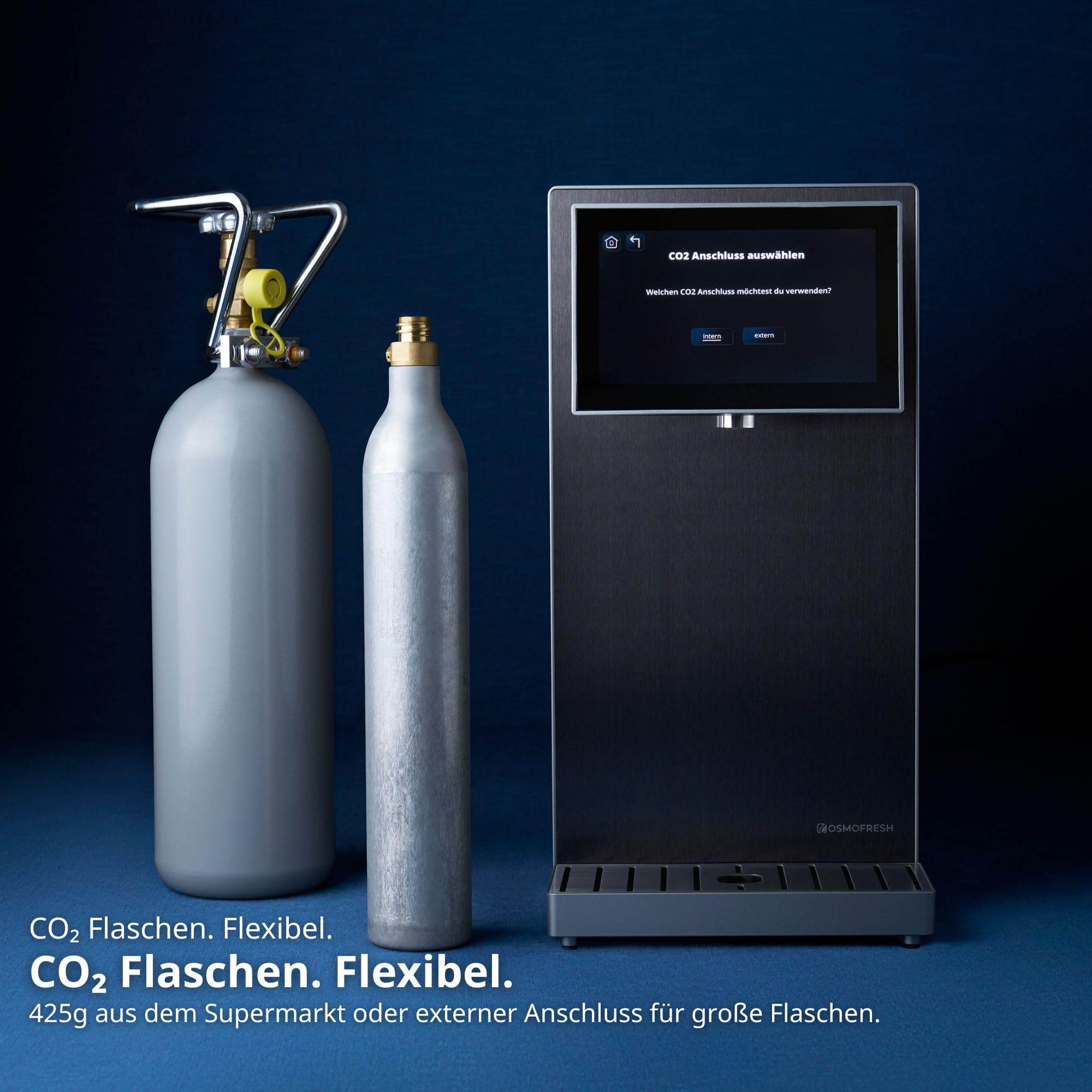 OsmoFresh Fusion Pro Auftisch Osmoseanlage mit 7x Filterung, Mineralisierung, 3-fach UV-C, Festwasseranschluss