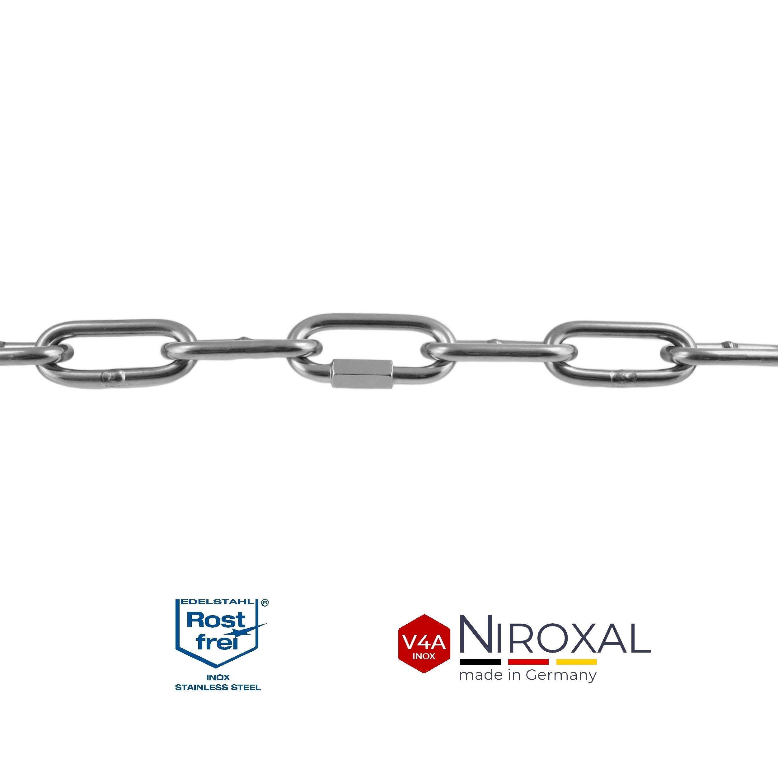 Conector Rápido de Acero Inoxidable con Rosca – Mosquetón de Unión para Cadenas y Cuerdas