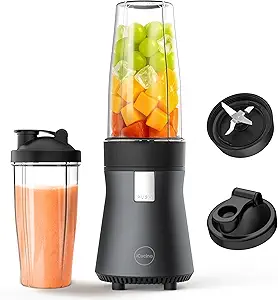 iCucina Smoothie Blender, Personal Blender for Shakes and Smoothies, 500W Pulse Technology Single Serve Blenders with 2 x 28oz Protable Cups for Ice Crush, Frozen Fruit Drinks