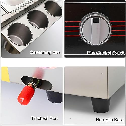 Commercial Countertop Gas Fryer, 30L Deep Fat Fryer with Frying Basket for Restaurants & Supermarkets - Multifunctional LPG Fryer - 6