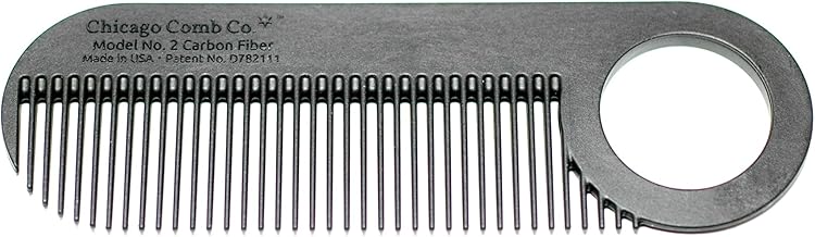 Chicago Comb #2 Carbon Fiber Antistatic Carbon Comb Fine Teeth 10cm