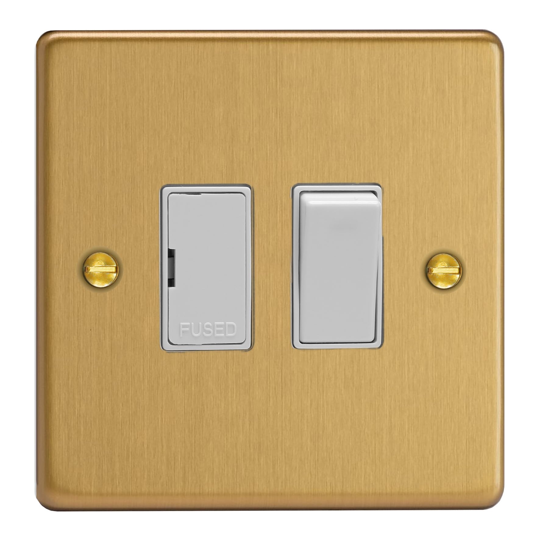 Varilight 13A Switched Fused Spur Brushed Brass
