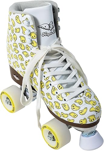 Angels Skates Patines de ruedas para niños y mujeres, de piel sintética de alta calidad, ajustables, altos, perfectos para interiores y exteriores,