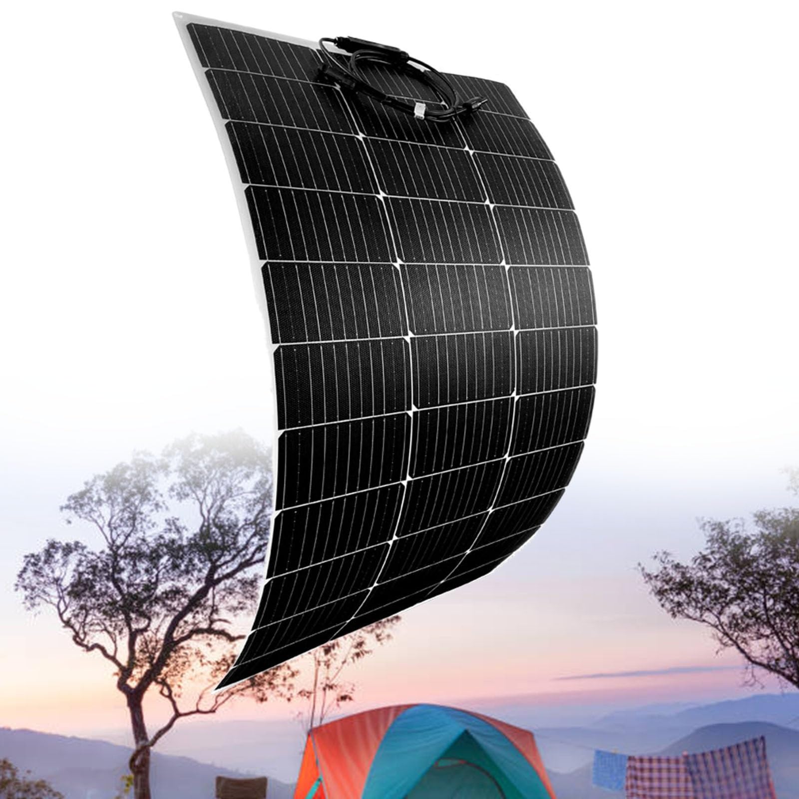Kit pannello solare flessibile da 150 W/200 W: pannello solare flessibile da 36 V for cabina di barca camper, roulotte, camper, rimorchio(200W)
