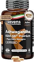 Ashwagandha KSM-66 Pure - High Bioavailability - With Black Pepper - 5% Withanolides - Support for Wellness, Energy and Psychological Function - 120 Vegan Capsules