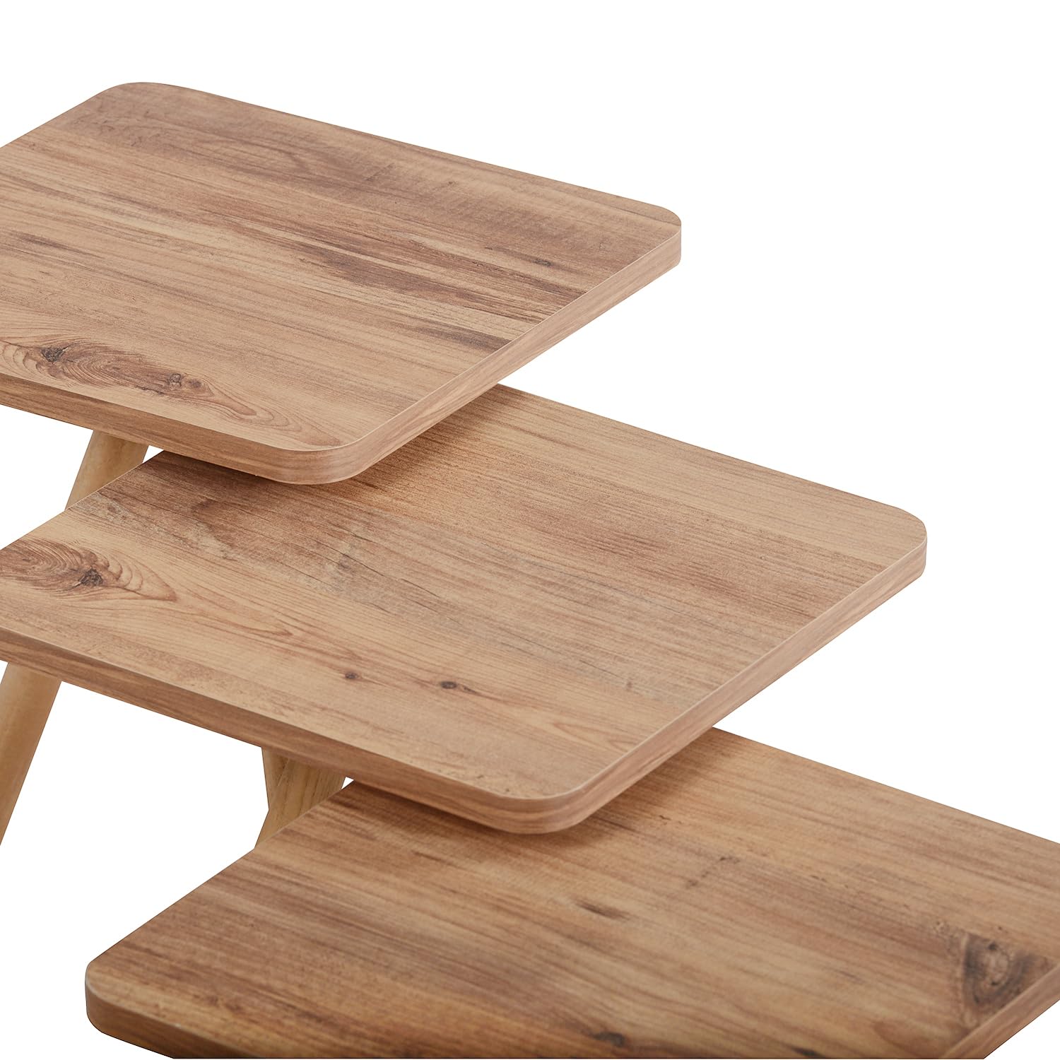 Beistelltisch Eiche 7 Farbvarianten Design (Quadratisch, Oak)
