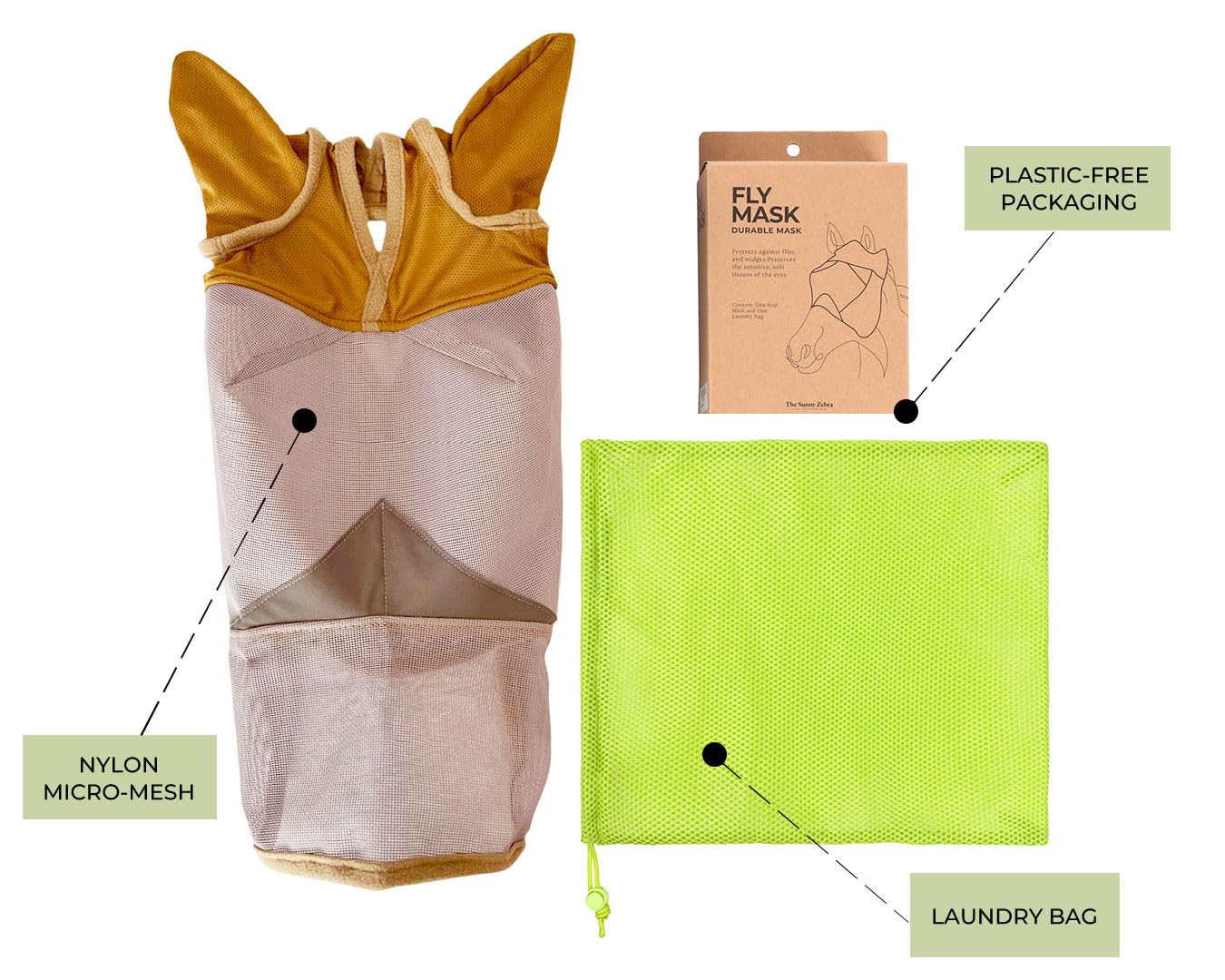 Fly Masks for Horses. Stops Sunburn, 70% Uv-Block. Breathable Fly Mask for Equines, Durable, Comfortable Fit for All-Day Protection. Horse Size, Fly Mask with Ears and Nose - image 5