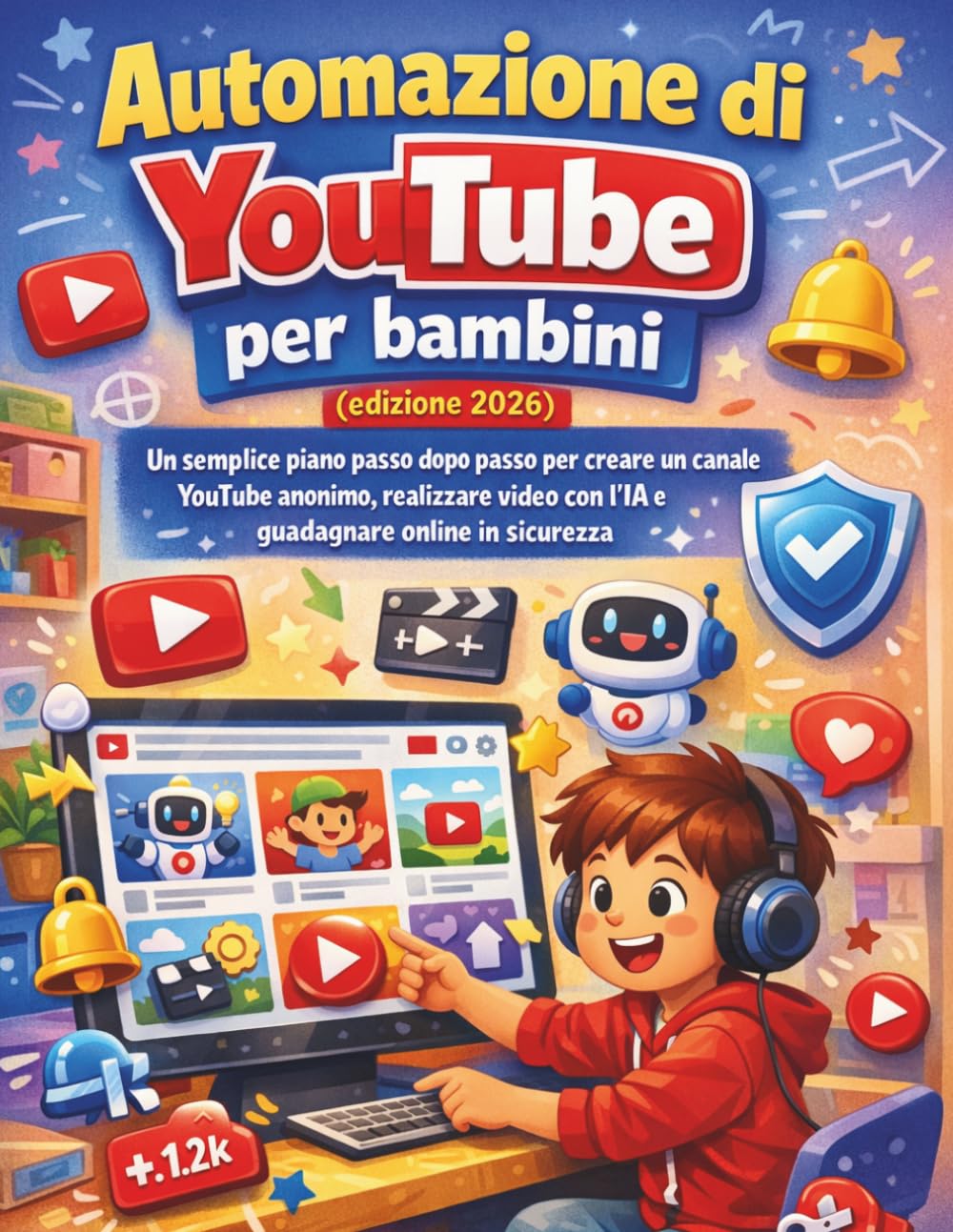 Automazione di YouTube per bambini (edizione 2026): Un semplice piano passo dopo passo per creare un canale YouTube anonimo, realizzare video con l'IA e guadagnare online in sicurezza