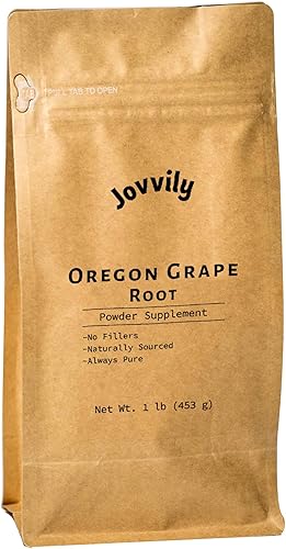 Polvo de raíz de uva Oregon - 1 libra - Un solo ingrediente, suplemento herbario
