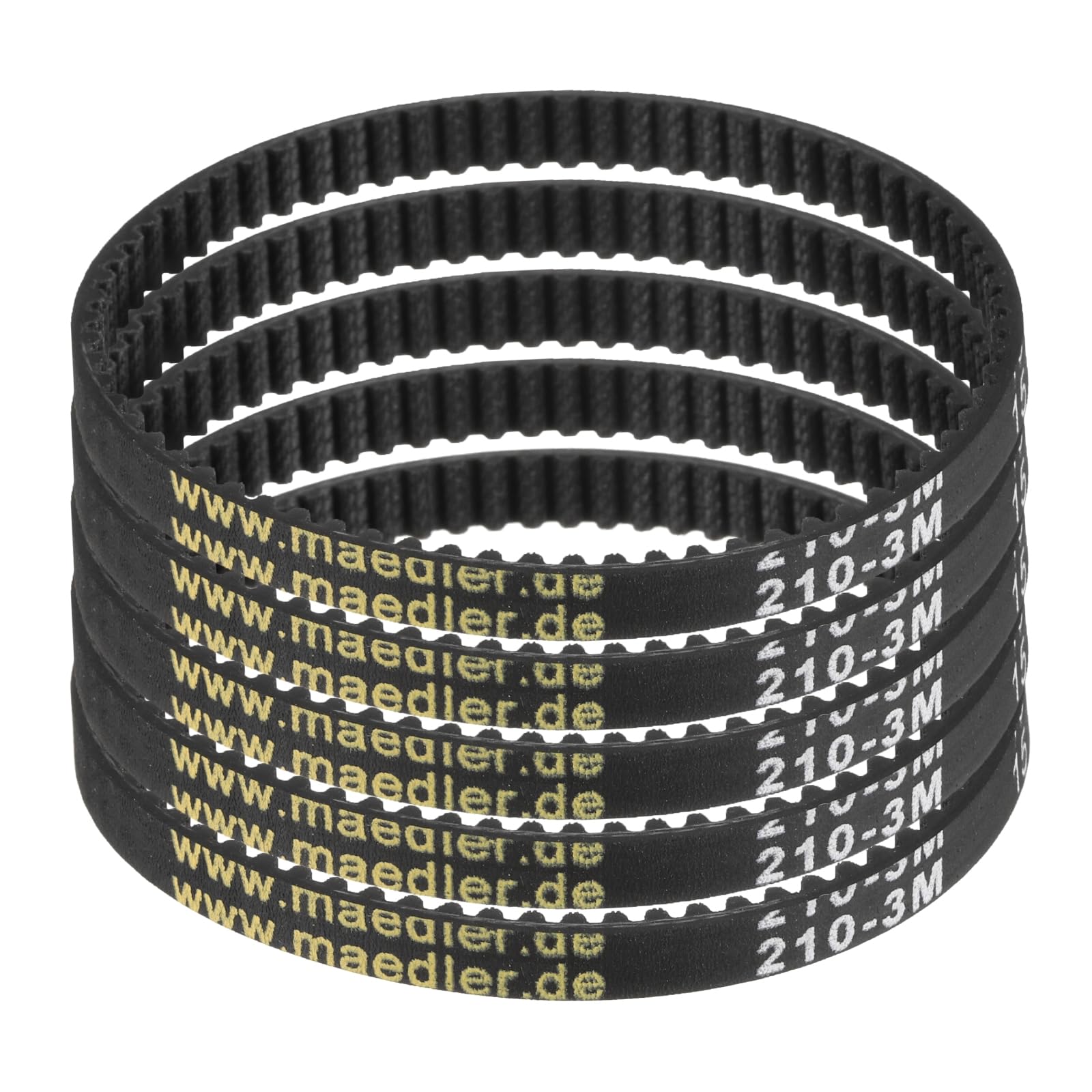 QUARKZMAN 5 sztuk HTD-3M gumowy pasek rozrządu 70 zębów, długość kroku 210 mm x szerokość 6 mm x wysokość 2,4 mm, zamknięty pasek rozrządu koła pasowego