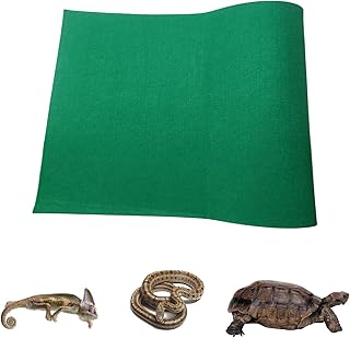 Reptile Carpet Mat Terrarium Liner Bedding Reptile Substrate Cage Supplies Pet Habitat Bedding for Bearded Dragon Lizard Tortoise Leopard Gecko Snake 24"x 16" (Green)