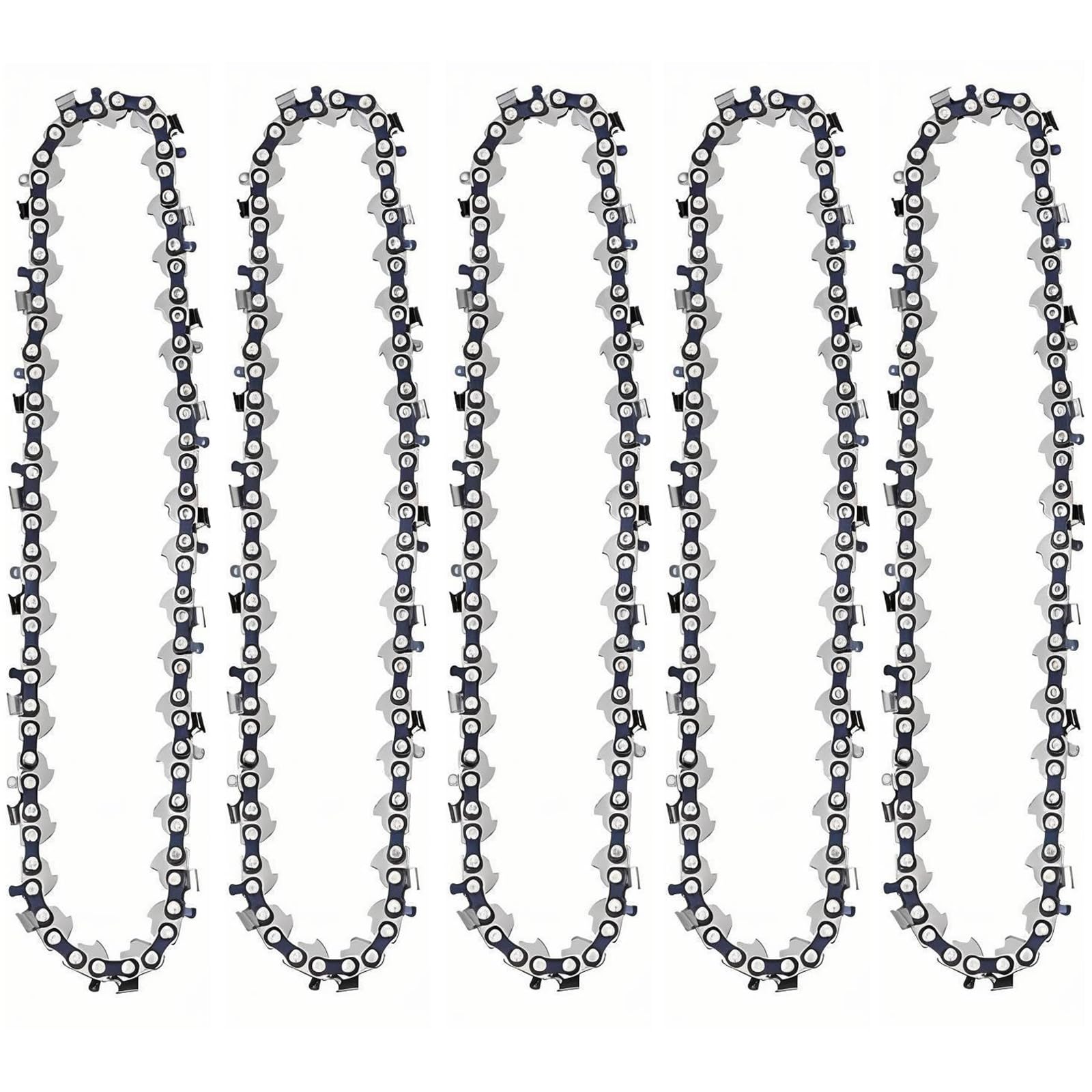 Joycabin 5 Pack 12 Inch Chainsaw Chain 46 Drive Links 1.1mm 3/8" LP – 12" Replacement Saw Chain for Mini Electric Cordless Chainsaws, Garden Tree Cutting & Agriculture