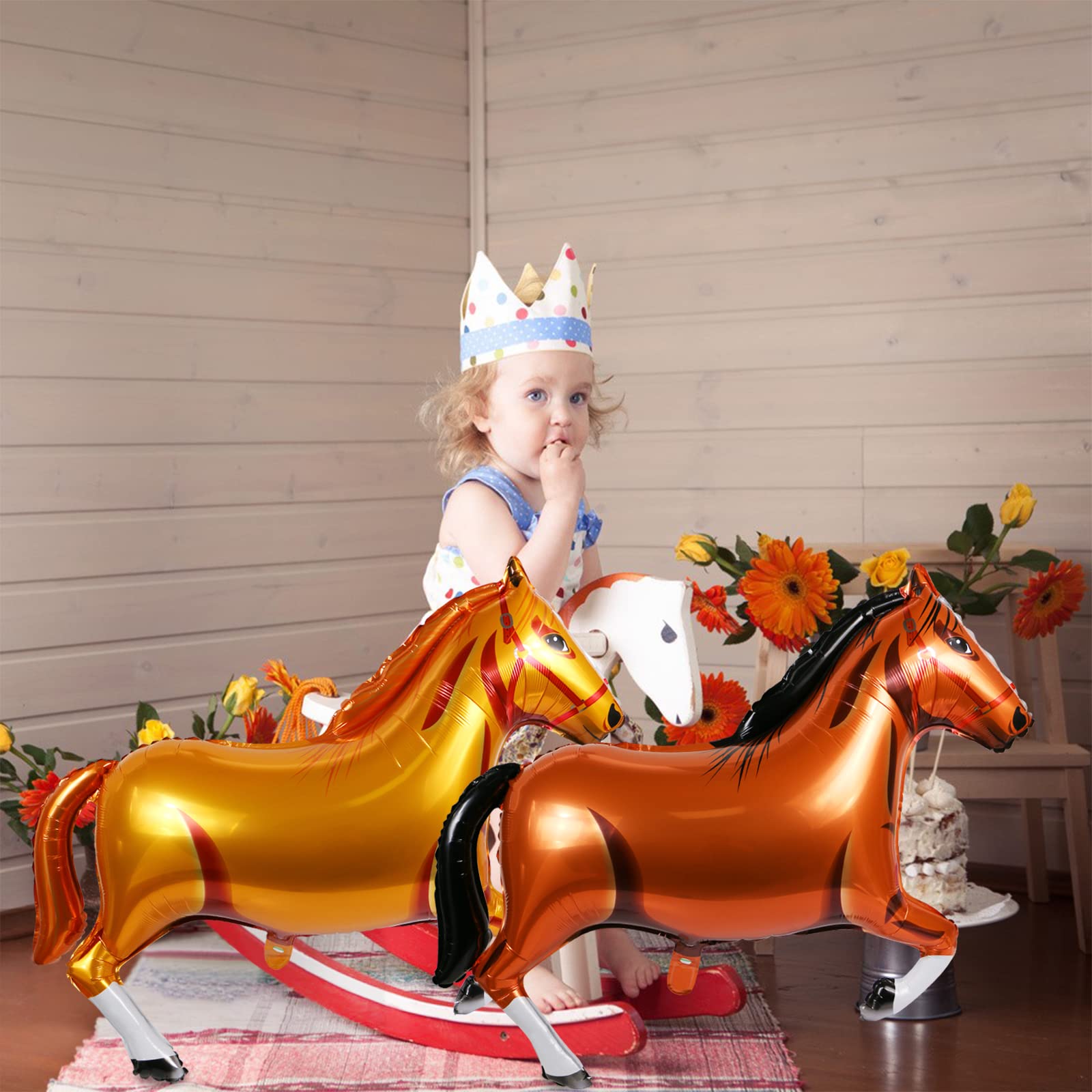 Carousel Horse Foil Birthday Party Balloon - 17 Inch, Brand New Without Packaging