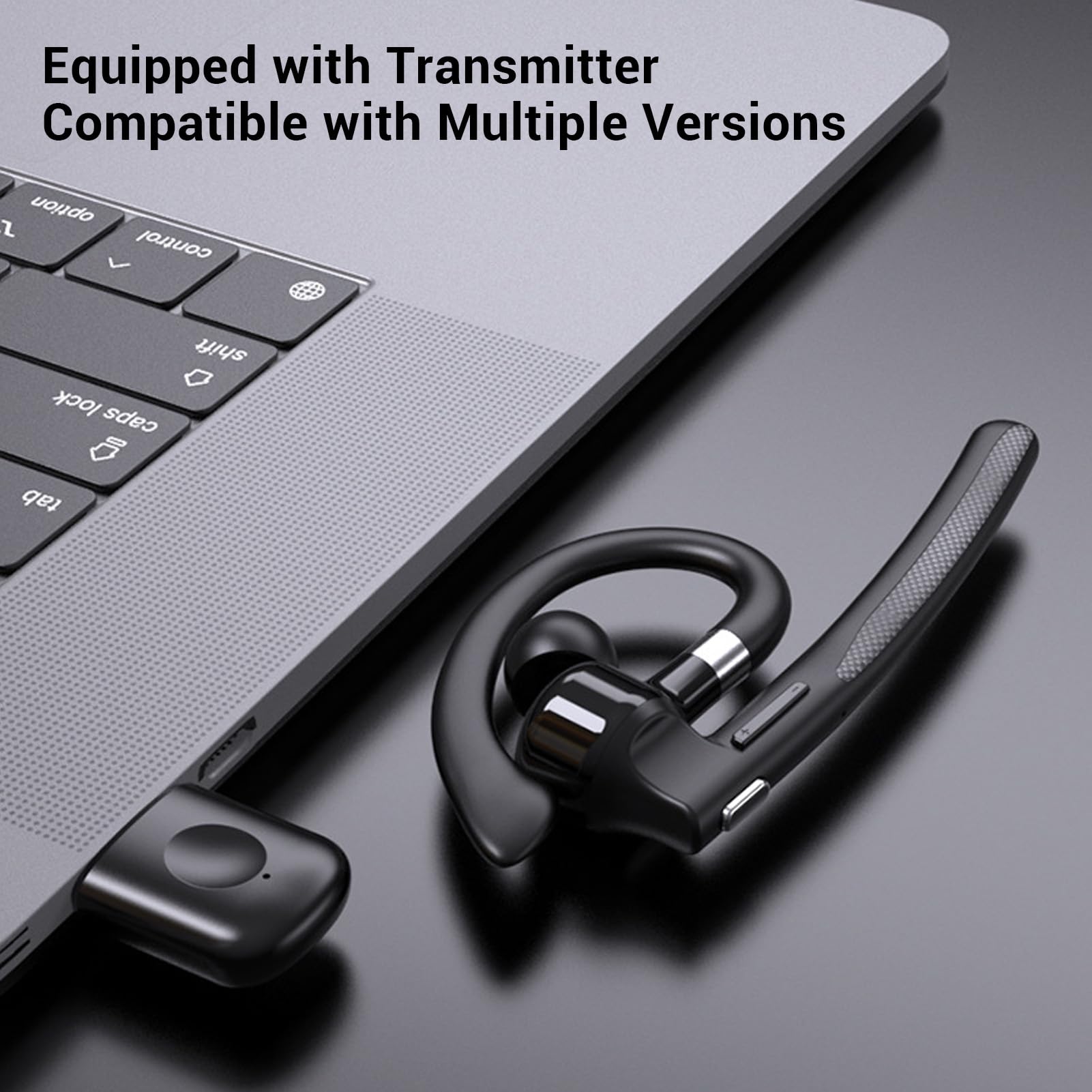 Auricolare Bluetooth, Auricolare Wireless Bluetooth 5.4 Singolo Orecchio con Doppio Microfono con Cancellazione del Rumore, 36 Ore di Conversazione, per Viaggi D'affari di