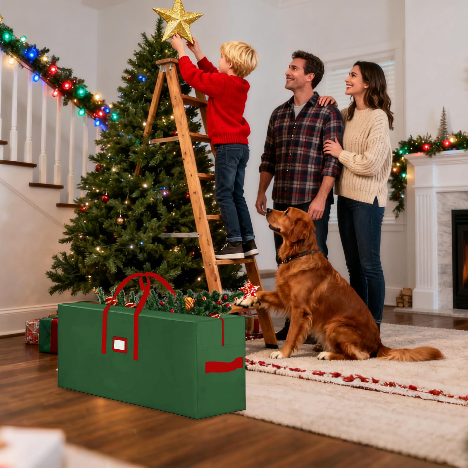 Aufbewahrungsbeutel Für Bäume - Wasserdicht Und Reißfest | Künstlicher Weihnachtsbaum Aufbewahrungstasche - Für Reisen, Küche, Schlafzimmer, Universität, Garage, Umzug, Packen und