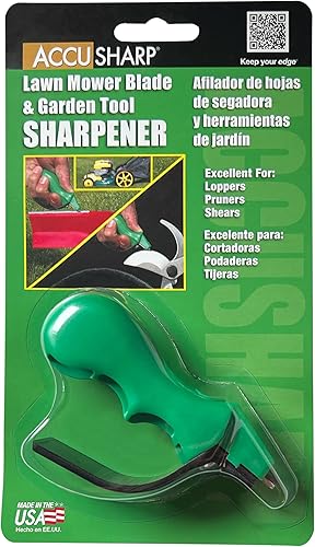 Miniatura 4 de AccuSharp - Herramientas de jardín grandes y afilador de cuchillas para cortacésped, ideal para bucles, podadoras y tijeras, seguro, fácil de usar,