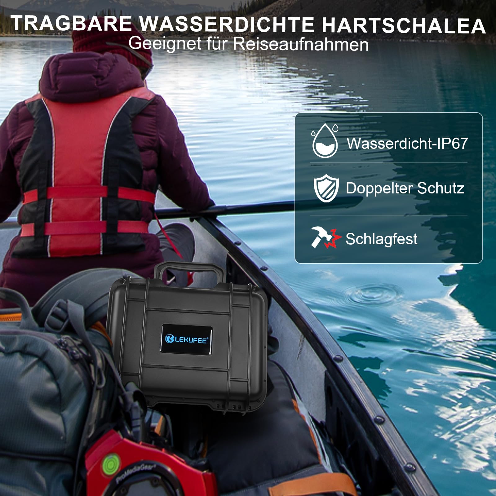 LEKUFEE Kompakte Tragbare wasserdichte Tragetasche Koffer für DJI mini 4K/Mini 2 SE Drohne und Zubehör (Nur Koffer)