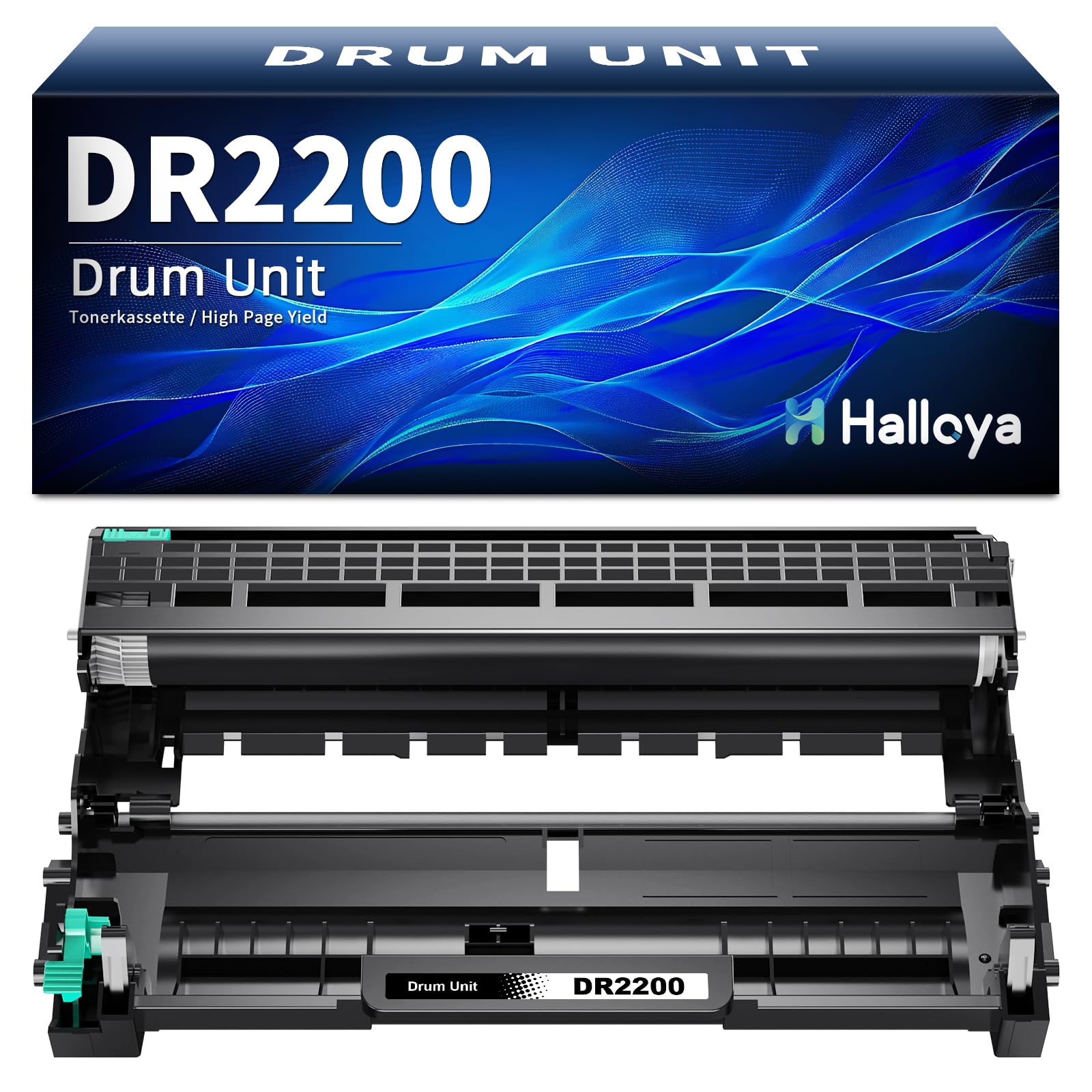 Halloya DR2200 Tamburo Compatibile per Brother DR2200 DR-2200 DR 2200 per Brother HL-2240 HL-2240D HL-2250DN HL-2270DW HL-2132 HL-2130 DCP-7060 DCP-7060D DCP-7055 DCP-7070DW (1x Tamburo)