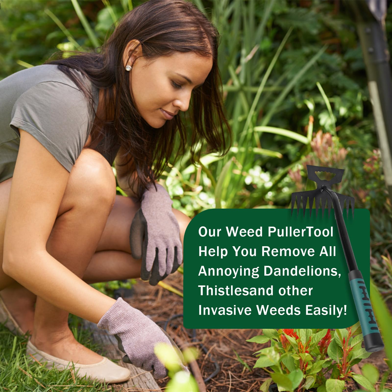 Herramienta de eliminación de malezas, herramienta portátil de jardín, herramientas de deshierbe de jardinería 2026, herramientas de mano de jardín para jardinería vegetal, patio, granja