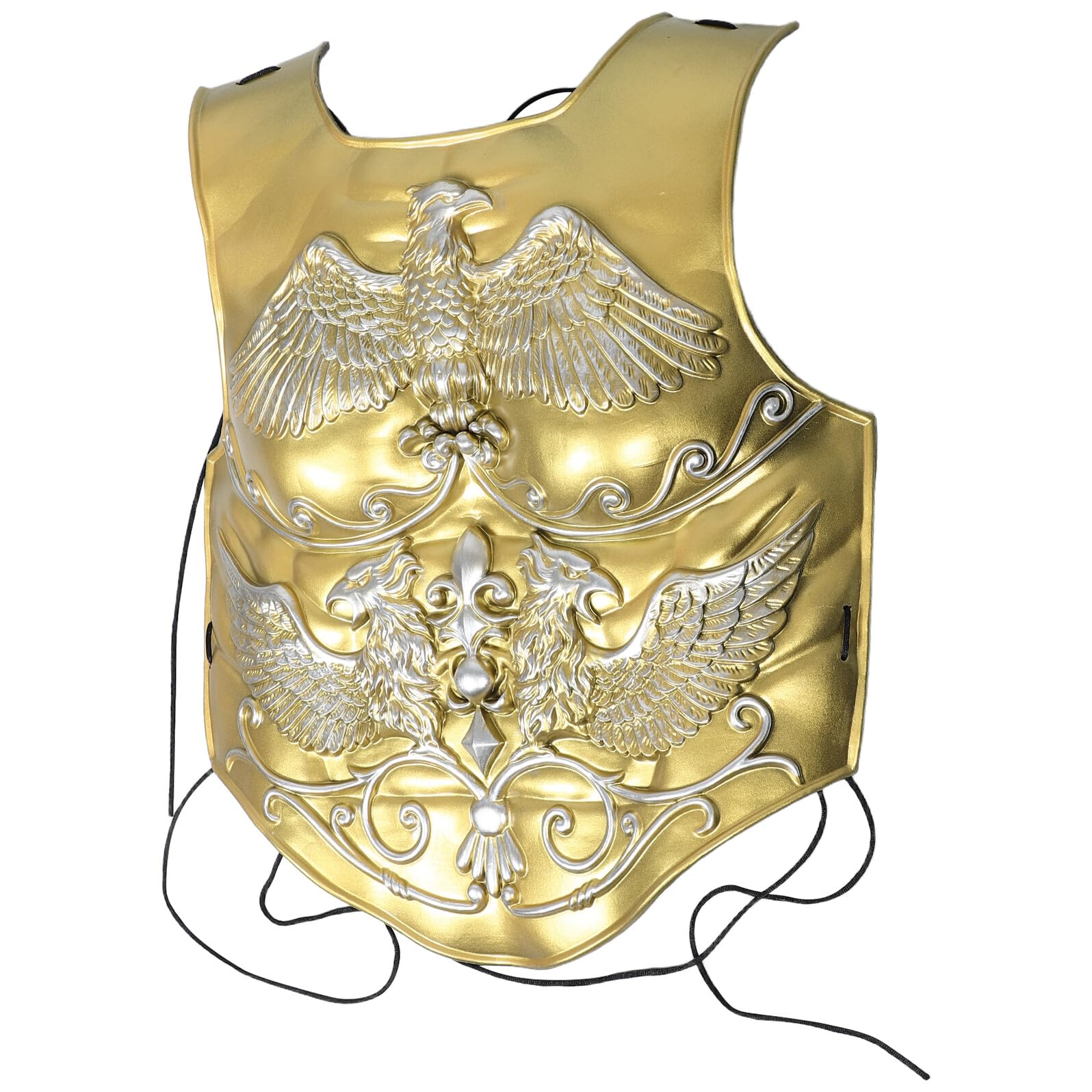 Armure de Chevalier Médiévale en Plastique Doré, Design Réaliste et Confortable, Légère et Facile à Entretenir pour Déguisement et Jeu de Rôle