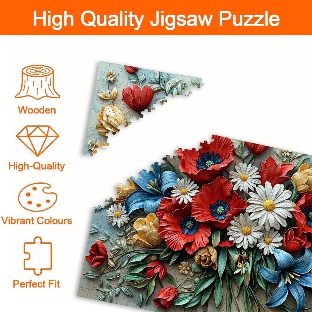 Puzzle 2000 Pezzi, Puzzle Fiori, Misura: 100x71cm, Regalo Donna/Uomo -8683