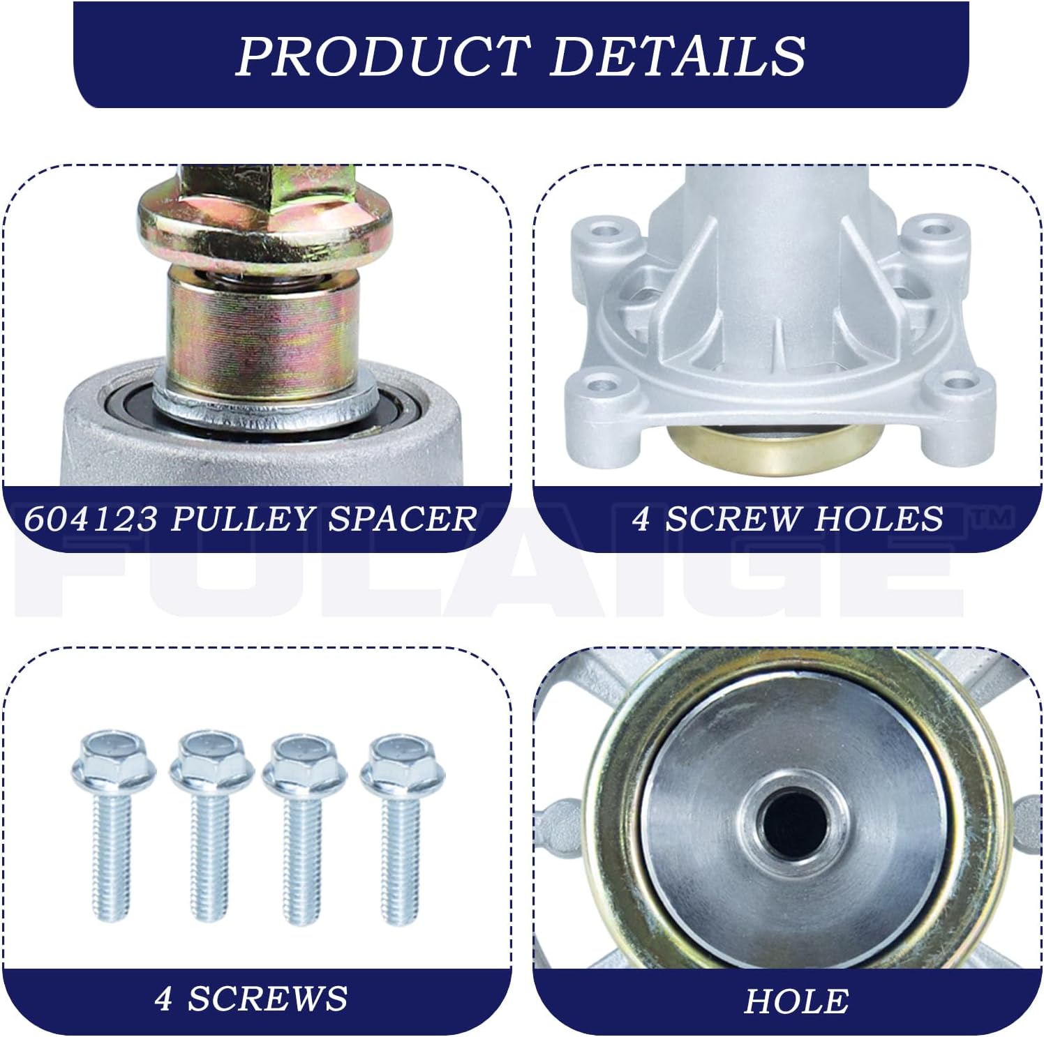 604214 Spindle Assembly with 603987 Spindle Pulley Replaces Hustler 604214 Spindle Assembly for Hustler Dash 42 inch Hustler Raptor Deck Spindle, Hustler Raptor 42, Hustler Dash XD 42" Decks